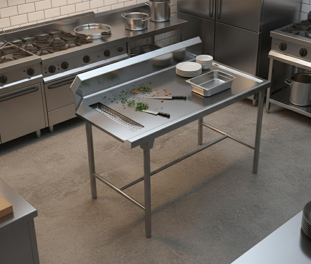 Mesa de trabajo premium con respaldo